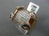 ESTATE LARGE 1.93CT ROUND & PRINCESS DIAMOND 14KT ROSE GOLD INVISIBLE MENS RING
