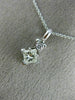 ESTATE .66CT DIAMOND 18KT WHITE GOLD PRINCESS CUT SOLITAIRE PENDANT #10974