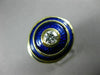 ANTIQUE .58CT OLD MINE DIAMOND & BLUE ENAMEL 18K YELLOW GOLD SOLITAIRE RING 1992