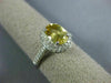 1.41CT DIAMOND & AAA YELLOW TOPAZ 14KT WHITE GOLD 3D OVAL HALO ENGAGEMENT RING