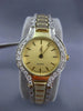 LARGE 2.5CT DIAMOND 14KT 2 TONE GOLD CIRCULAR A QUARTZ SWISS WOMENS WATCH #27368
