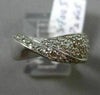 ESTATE .60CT DIAMOND 14KT WHITE GOLD 3D DOUBLE SIDED X LOVE RING 8mm WIDE