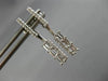 ESTATE .31CT ROUND & BAGUETTE DIAMOND 14KT WHITE GOLD ELONGATED HANGING EARRINGS