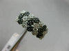 WIDE 1.0CT WHITE & BLACK DIAMOND 14KT WHITE GOLD MULTI ROW MULTI FLOWER FUN RING