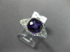 WIDE 1.45CT DIAMOND & AAA CUSHION CUT AMETHYST 14KT WHITE GOLD FILIGREE FUN RING