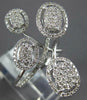 ESTATE LARGE .75CT DIAMOND 14KT WHITE GOLD CLUSTER HALO CRISS CROSS FLOWER RING