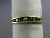 ESTATE .18CT DIAMOND & SAPPHIRE 14KT YELLOW GOLD CHANNEL ANNIVERSARY RING #18545
