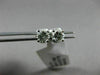 ESTATE .87CT ROUND DIAMOND 14K WHITE GOLD CLASSIC 4 PRONG SOLITARE STUD EARRINGS