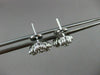 ANTIQUE .70CT DIAMOND 14KT WHITE GOLD HANGING FLOWER CLIP ON EARRINGS #1199