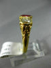ESTATE 2.78CT DIAMOND & AAA RUBY 14K YELLOW GOLD 3D HEART SHAPED ENGAGEMENT RING