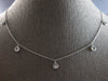.58CT DIAMOND 14KT WHITE GOLD 3D ROUND HALO BY THE YARD CHANDELIER LOVE NECKLACE