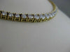 ESTATE 11.0CTW DIAMOND 18KT YELLOW GOLD GRADUATED TENNIS NECKLACE F/G VVS #20994