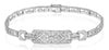 .15CT DIAMOND 14KT WHITE GOLD 3D OPEN FILIGREE STAR RECTANGULAR TENNIS BRACELET