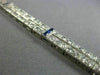ANTIQUE WIDE 5.30CT OLD MINE DIAMOND & AAA SAPPHIRE PLATINUM FILIGREE BRACELET
