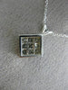 ESTATE WIDE 1.0CT PRINCESS DIAMOND 14KT WHITE GOLD INVISIBLE SQUARE PENDANT 5306