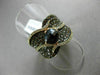 ESTATE WIDE 2.85CT DIAMOND & ORANGE SAPPHIRE 18KT ROSE GOLD CRISS CROSS FUN RING