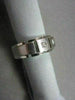 WIDE 7mm HAND CRAFTED .45CT F VVS DIAMOND 14KT WHITE GOLD MENS WEDDING BAND !!!!