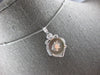 LARGE .23CT DIAMOND 18KT WHITE GOLD CIRCULAR DANCING PIG BY THE YARD FUN PENDANT