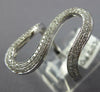 ESTATE LARGE .33CT DIAMOND 18KT WHITE GOLD 3D CLASSIC SWIRL FUN RING