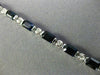ESTATE 7.84CT DIAMOND & AAA EMERALD CUT SAPPHIRE 18KT WHITE GOLD TENNIS BRACELET