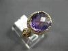 ESTATE 4.08CT DIAMOND & AAA OVAL CUT AMETHYST 14KT ROSE GOLD FRIENDSHIP FUN RING