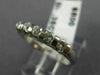 ESTATE 5 DIAMOND 14K WHITE GOLD TENSION SET WEDDING ANNIVERSARY RING 2.5MM 14603