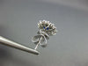 1.93CT DIAMOND & AAA SAPPHIRE 18KT WHITE GOLD OVAL & ROUND FLOWER STUD EARRINGS