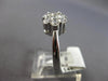 ESTATE .75CT DIAMOND 14KT WHITE GOLD 3D CLASSIC ROUND INVISIBLE FLOWER LOVE RING