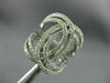 ESTATE LARGE .88CT DIAMOND 14KT WHITE GOLD 3D DOUBLE ROW LOVE KNOT INFINITY RING