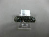 ESTATE 1.55CT BLACK DIAMOND 14KT WHITE GOLD 3 ROW SEMI ETERNITY ANNIVERSARY RING