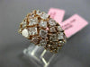 ESTATE LARGE 4.29CT PINK DIAMOND 18KT ROSE GOLD 3D MULTI SHAPE ANNIVERSARY RING