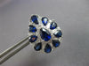 LARGE 6.68CT DIAMOND & AAA SAPPHIRE 18K WHITE GOLD 3D TEAR DROP HANGING EARRINGS