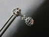 2.31CT DIAMOND & AAA SAPPHIRE 18K WHITE GOLD OVAL & ROUND DOUBLE FLOWER EARRINGS