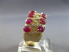 LARGE 3.62CT DIAMOND & AAA RUBY 14KT YELLOW GOLD CRISS CROSS INFINITY LOVE RING
