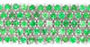 LARGE 15.06CT AAA TSAVORITE 18K WHITE GOLD 3D MULTI ROW ETERNITY TENNIS BRACELET