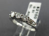 ESTATE .60CT DIAMOND 14KT WHITE GOLD 3 STONE WEDDING ANNIVERSARY RING #22946