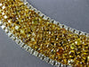 EXTRA LARGE 47.75CT WHITE & CANARY DIAMOND 18KT TWO TONE GOLD 3D TENNIS NECKLACE