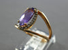 WIDE 1.43CT FANCY YELLOW DIAMOND & AAA AMETHYST 14KT ROSE GOLD 3D LOVE KNOT RING