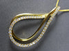 ESTATE LARGE .36CT DIAMOND 18K YELLOW GOLD DOUBLE TEAR DROP FUN FLOATING PENDANT