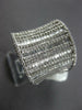 EXTRA LARGE 2.13CT DIAMOND 14KT WHITE GOLD 3d ROUND & BAGUETTE ANNIVERSARY RING
