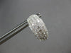 LARGE 2.98CT DIAMOND 18KT WHITE GOLD 3D MULTI ROW HUGGIE HOOP HANGING EARRINGS