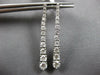 ESTATE LARGE 2CT DIAMOND 14KT WHITE GOLD GRADUATING JOURNEY BAR HANGING EARRINGS