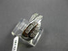 ESTATE WIDE .65CT ROUND & PRINCESS CUT DIAMOND 14KT WHITE GOLD X COCKTAIL RING