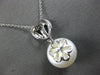 ESTATE .55CT DIAMOND & AAA PEARL 14K WHITE GOLD HEART SHAPE FUN FLOATING PENDANT