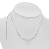 LARGE 2.89CT DIAMOND 18KT WHITE GOLD 3D CLUSTER FLOWER TEAR DROP LOVE NECKLACE