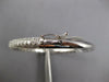 ESTATE WIDE 4.44CT DIAMOND 14K WHITE GOLD 3D 3 ROW SEMI ETERNITY BANGLE BRACELET