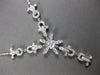LARGE 1.25CT DIAMOND 18KT WHITE GOLD 3D FLOWER SNOWFLAKE LARIAT NECKLACE #27832