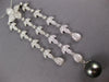 EXTRA LARGE 3.0CT DIAMOND & AAA TAHITIAN PEARL 18K WHITE GOLD CHANDELIER PENDANT