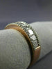 ESTATE 1.36CT WHITE & PINK DIAMOND 18K WHITE & ROSE GOLD 3D ANNIVERSARY RING