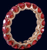 ESTATE 4.25CT AAA RUBY 14K ROSE GOLD CLASSIC SHARED PRONG ETERNITY FUN LOVE RING